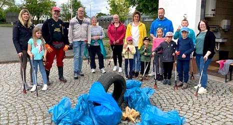 Auch in Moischt kamen in diesem Jahr einige Müllsäcke zusammen.